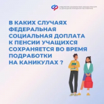 Студентам Башкортостана сохранят федеральную социальную доплату к пенсии на время подработки на каникулах